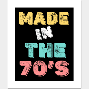 Retro Vintage Made In The 70's 1970s Born Birthday Posters and Art